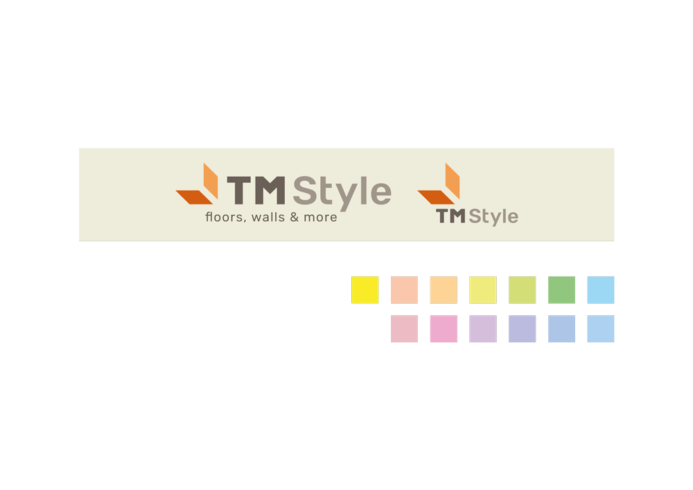 Areas of application of the colored trademark, on light and pastel shades of color.