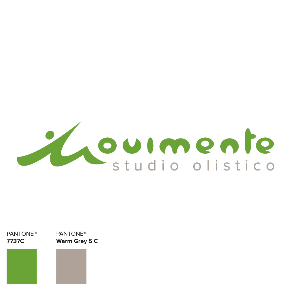 Il logo definitivo di Movimente, con la tipica "M" antropomorfizzata e il colore pantone verde di riferimento